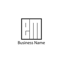 Initial Letter EM Logo Template Design