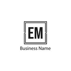 Fototapeta premium Initial Letter EM Logo Template Design
