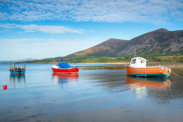 Fishing boats on the beach at Trefor