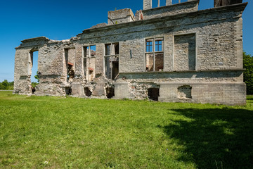 ruins of old abandoned mansion