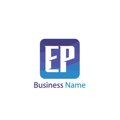 Initial Letter EP Logo Template Design