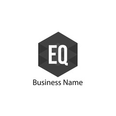 Initial Letter EQ Logo Template Design