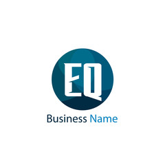 Initial Letter EQ Logo Template Design