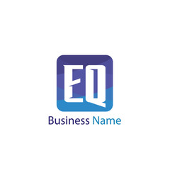 Fototapeta premium Initial Letter EQ Logo Template Design