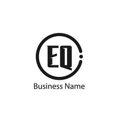 Initial Letter EQ Logo Template Design