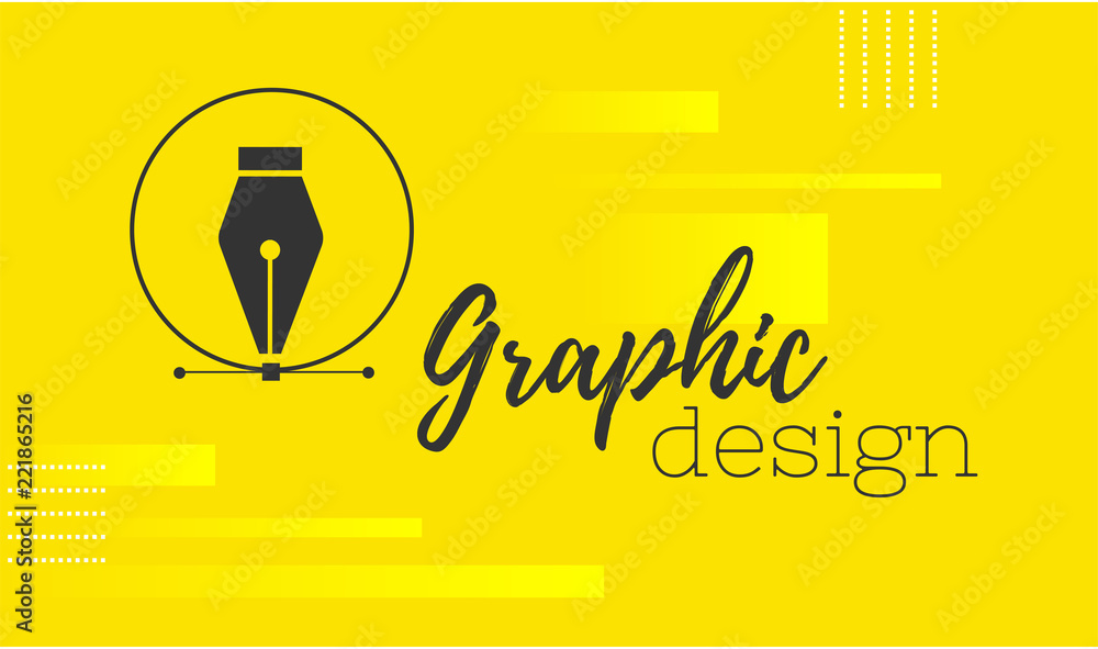 Poster graphic design. pen tool cursor. vector computer graphics. banner for designer or illustrator. the c