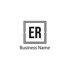Initial Letter ER Logo Template Design