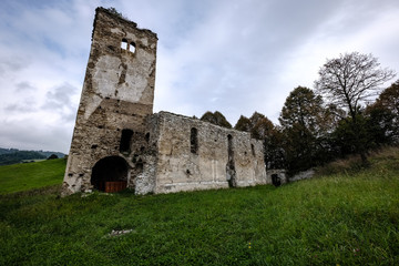 Fototapeta na wymiar ruins of old abandoned church