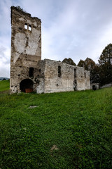 Fototapeta na wymiar ruins of old abandoned church
