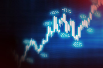 financial stock market graph background , technology screen