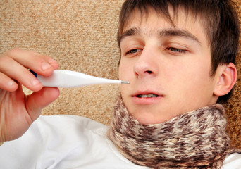 Young Man with a Thermometer