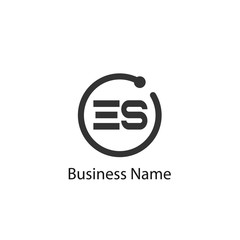Initial Letter ES Logo Template Design