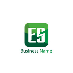 Initial Letter ES Logo Template Design