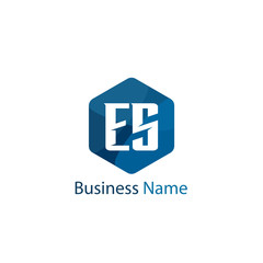 Fototapeta premium Initial Letter ES Logo Template Design
