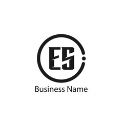 Initial Letter ES Logo Template Design