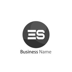 Initial Letter ES Logo Template Design