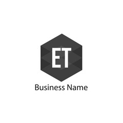Initial Letter ET Logo Template Design