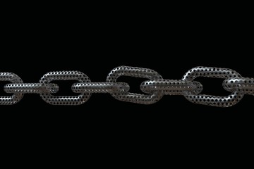 metal chain 3D rendering