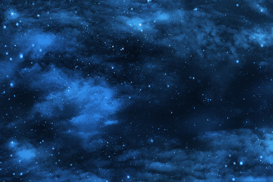 Star and nebular and galaxy background