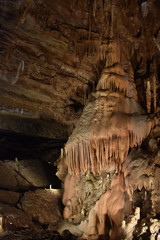 a bell shape cave formation in crystal dome cavern, Arkansas