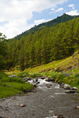 Fototapeta na wymiar Mountain landscape with a river