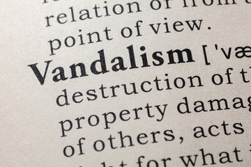 Obraz premium definition of Vandalism