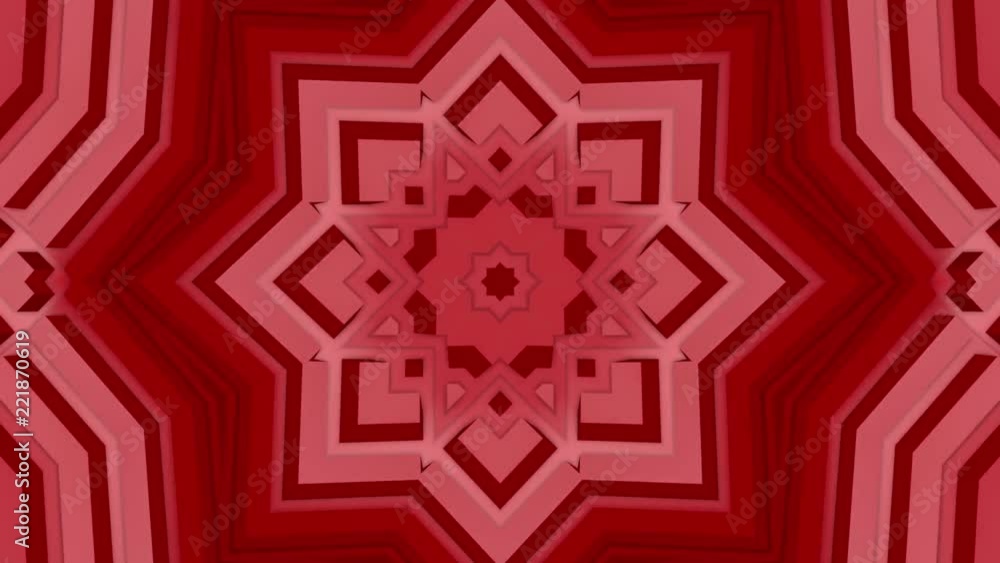 Poster geometric patterns of red color. abstract background. 3d rendering