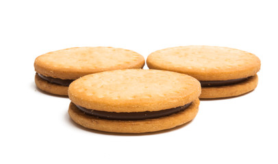 double biscuits with chocolate