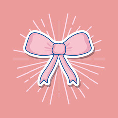 cute ribbon bow icon