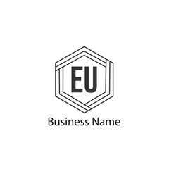 Obraz premium Initial Letter EU Logo Template Design