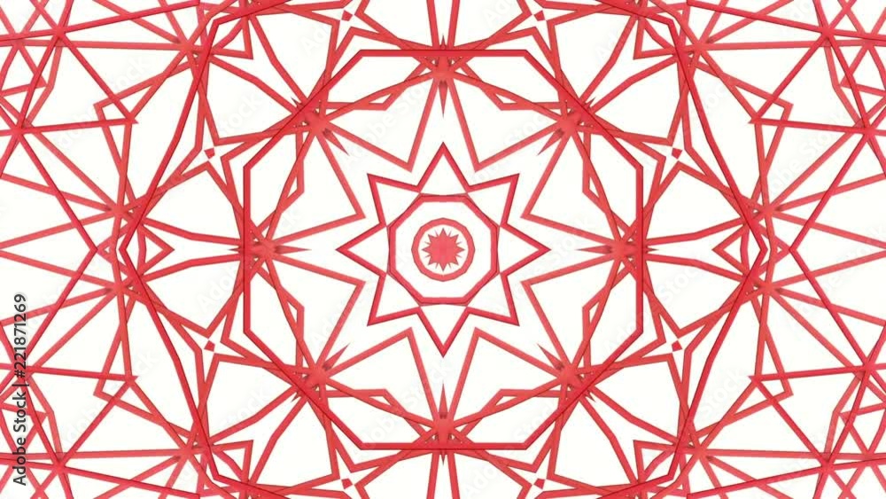 Poster geometric patterns of red color. abstract background. 3d rendering