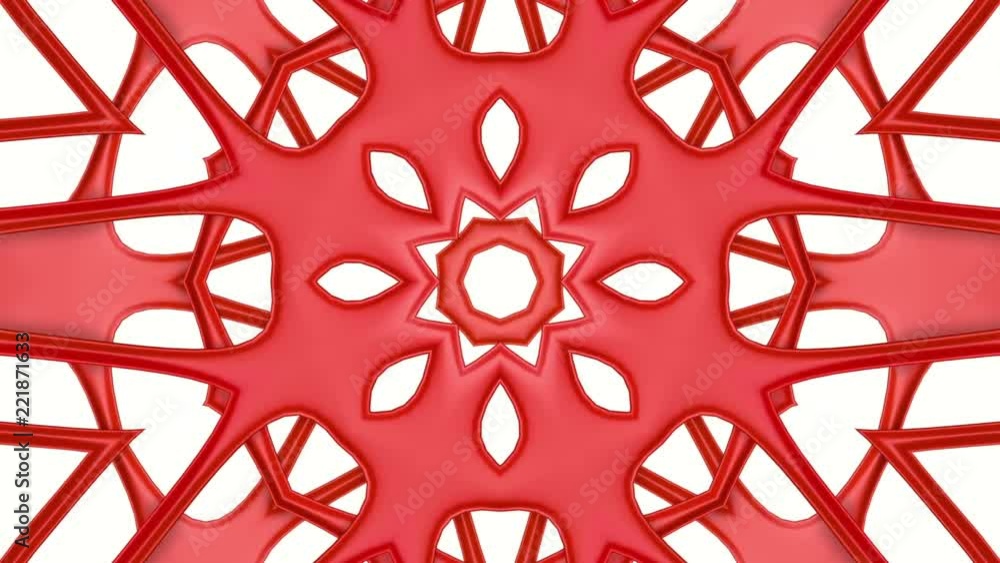 Poster geometric patterns of red color. abstract background. 3d rendering