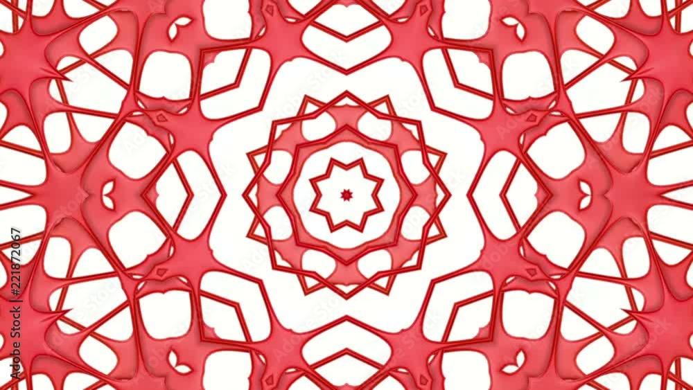 Poster geometric patterns of red color. abstract background. 3d rendering