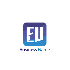 Fototapeta premium Initial Letter EV Logo Template Design