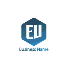 Initial Letter EV Logo Template Design