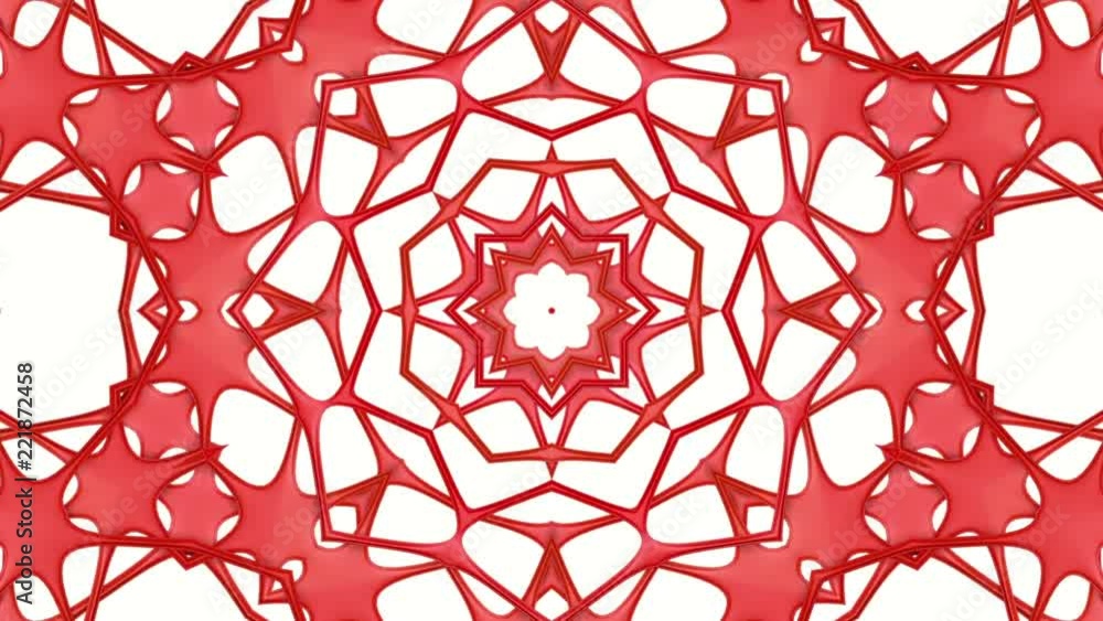 Poster geometric patterns of red color. abstract background. 3d rendering