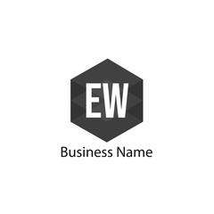 Initial Letter EW Logo Template Design