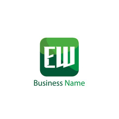 Initial Letter EW Logo Template Design