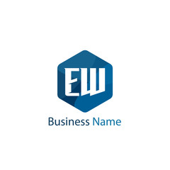 Initial Letter EW Logo Template Design