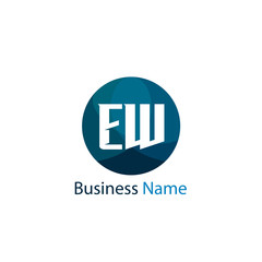 Initial Letter EW Logo Template Design