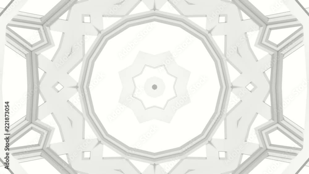 Aufkleber geometric patterns in gray. abstract kaleidoscope background. 3d rendering