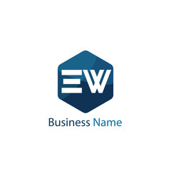 Initial Letter EW Logo Template Design