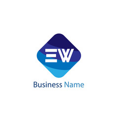 Initial Letter EW Logo Template Design