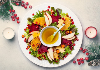 Christmas wreath salad