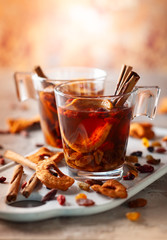 Drink with dried fruits and berries