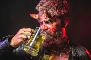 Halloween bad habits and addiction concept