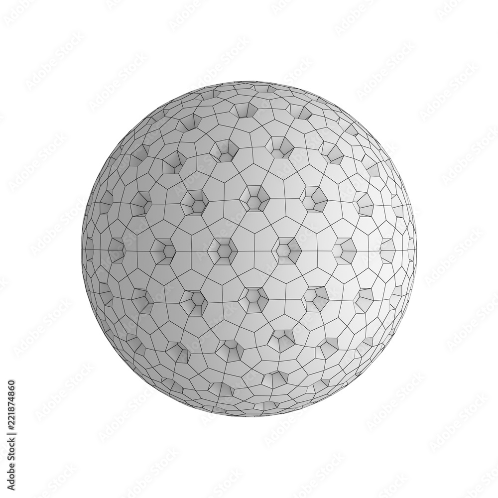 Aufkleber digital data and network sphere with holes isolated on white background in technology concept. abstr