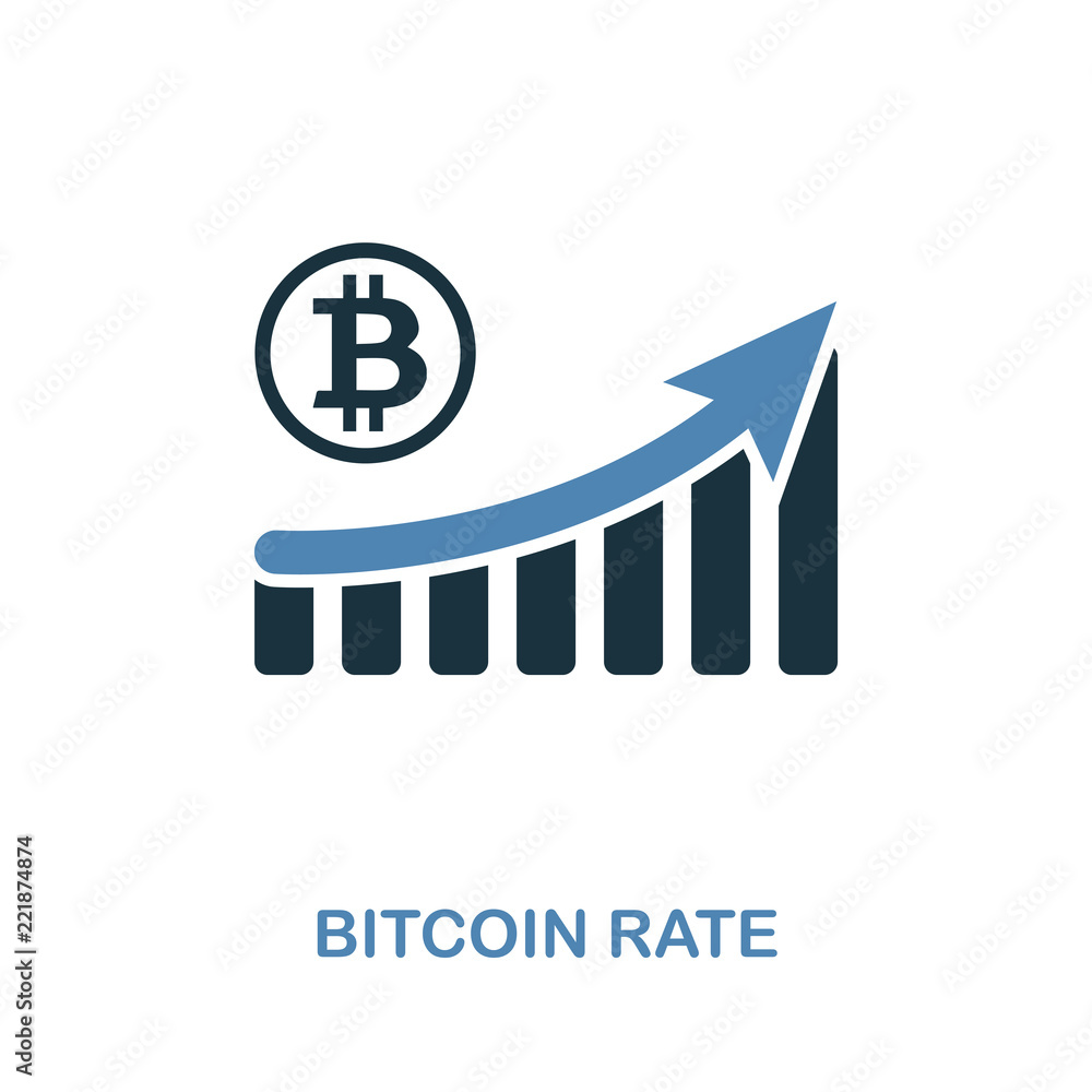 Poster bitcoin rate increase graphic icon. monochrome style design from diagram icon collection. ui. pixel 