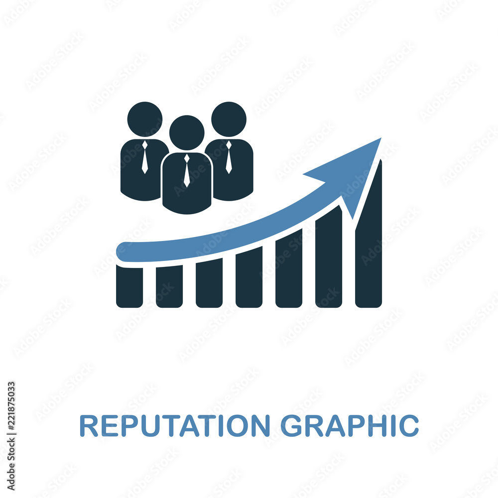 Poster reputation increase graphic icon. monochrome style design from diagram icon collection. ui. pixel pe