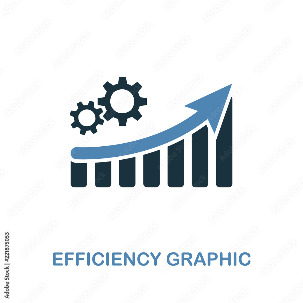 Poster efficiency increase graphic icon. monochrome style design from diagram icon collection. ui. pixel pe